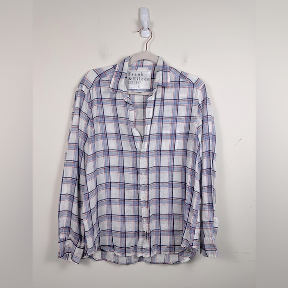 Frank & Eileen Tops - Frank & Eileen Eileen Plaid Button Down Shirt Size Large EUC 100% Linen